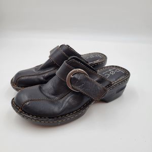 BOC Born Concept Shoes Womens 7 Burnett Loafer Slip On Black Leather Casual Low